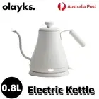 Olayks Electric Water Kettle Gooseneck Coffee Tea Pot 0.8L Stainless Steel 1000W