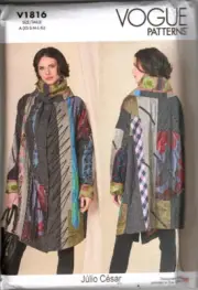 Vogue V1816 Julio Cesar Misses Lined Jacket Sewing Pattern New Size XS to XL