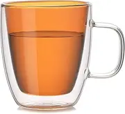 Beer Mug Whiskey Beer Glasses Multi-Color Wine Glass Tea Juice Cup Coffee Cups Cocktail Holder Mug Double Wall Mugs Wineglass for Vodka Beer Mugs (Size : 350ml Brown)