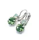 Earrings By Mariana Woman Beautiful Peridot and Chrysolite Opal Swarovski Cry...