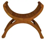 Maeve Solid Mahogany Single Seater Stool (Light Pecan)