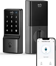 [eufy Security] C210(E110) Smart Lock, 5-in-1 Keyless Entry Door Built-in WiFi Deadbolt, No Bridge Required, Easy Installation, Touchscreen Keypad, App Remote Control, BHMA Cert. Black (T8502)