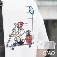 在飛比找蝦皮商城優惠-QIAO 韓國新貨 速度哥 刺青 滑板 穿搭 雪納瑞 插畫 