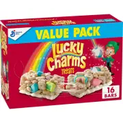 16-Bars Lucky Charms Breakfast Cereal Treat Bars Snack Bars Value Pack