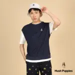 【HUSH PUPPIES】男裝 上衣 漁夫帽狗假兩件華夫格上衣(丈青 / 43110109)