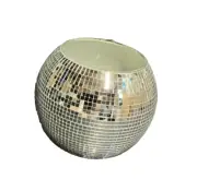 Flower Pot Planter Vase Mirrored Disco Glass Disco Ball Flower Vase 8 pieces