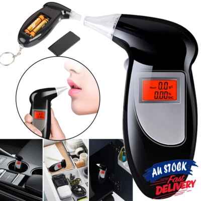 Self Analyzer Breathalyser Police Breath Alcohol Tester Digital Detector