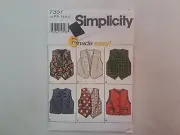 Simplicity Pattern - Child's and Girls' Set of Vests (7-12) #7357 - Uncut