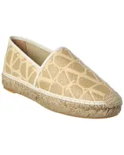 Valentino Vlogo Toile Iconographe Canvas & Leather Espadrille