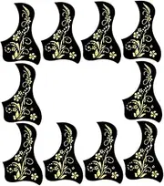 OFFIGAM 10Pcs Acoustic Guitar Pickguard Scratch Resistant Protector for Folk Guitars Durable Material Easy Installation Eye Catching Design