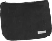 Corduroy Makeup Bag Cosmetic Toiletry Travel Pouch, Make Up Accessory Purse Organizer, Canvas Lined