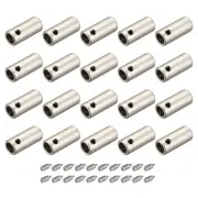 32Pcs 4.5mm Metal Shoelace Tips Screws Shoelace End Tip Cords End Bright Silver