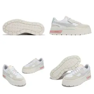 【PUMA】休閒鞋 Mayze Stack Luxe Wns 女鞋 米白 粉紅 厚底 增高 麂皮 鬆糕鞋(389853-04)