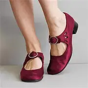 Women's Vintage Mary Jane Shoes with Buckle Strap – Retro Comfort Low-Heel Shoes for Everyday Casual Wear