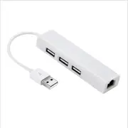 USB to RJ45 Lan Card Ethernet Network Adapter Cable+3 Port Hub for Win 8 7 XP