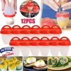 12PCS Silicone Hard Boiled Egg Boiler Cups Cooker Poacher Steamer without Shell