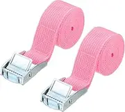 uxcell 1" x 5 ft Lashing Strap with Buckles, 2 Pcs Cam Buckle Tie Down Straps Adjustable Heavy Duty Secure Cinch Straps Up to 551 lbs for Cargo Kayak Bicycles, Pink