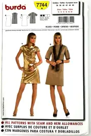 Burda 7744 Misses' Dress 2 Styles Sewing Pattern 10-20 NEW! Uncut