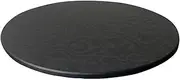 Generic Fitted Round Table Cloth Polyester Round Tablecloth for Dining/Tables, Black