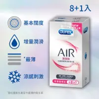 在飛比找momo購物網優惠-【Durex 杜蕾斯】AIR輕薄幻隱激潮裝保險套1盒(8+1