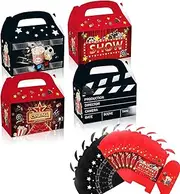 12pcs Movie Night Popcorn Boxes - Movie Night Party Supplies Hollywood Cinema Party Candy Containers Party Favor Boxes for Popcorn and Candy Delights