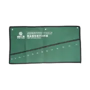 Wrench Organizer 14 Pockets 25.6" x 13.8" Canvas Roll Up Pouch Tool Bag Holder