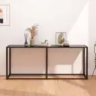 Console Table Black 180x35x75.5cm Tempered Glass vidaXL
