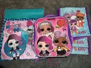 LOL Surprise Doll LOT - Reusable Shopping Tote Bag, Draw String, Mini Backpack