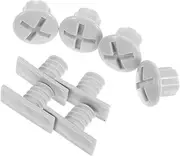HEALEEP 1 Set Slide Screw Covers for Plastic Replacement Parts for Equipment Easy Installation Weather Resistant Design Grey Bolts Caps