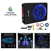2025 Upgraded 10" 1200W Slim Under Seat Powered Car Subwoofer with Colorful L...