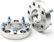 Wheel Spacer For Toyota For Corolla For RAV4 For Highlander 15/20/25/30/40mm 2Pieces PCD 5x114.3 CB 60.1mm Wheel Spacer 5 Lug Wheel spaers(30mm Silver spacers)