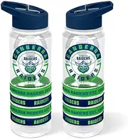 Canberra Raiders NRL Rugby League Tritan Bottle with Rubber Bands