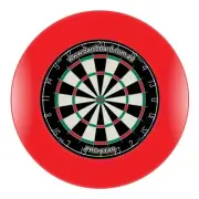 Pro Star Genuine Bristle Dart Board + RED Dartboard Surround Darts Man Cave