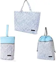 [COLORFUL CANDY STYLE] NS702200 Gusseted Bag, Drawstring 3-Piece Set, Water Repellent, Lightweight Type, Shoe Case, Drawstring Bag, Large, Lesson Bag, Gymnastics Bag, Preparation for Kindergarten