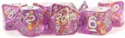 Digital Resin Dice Set (Purple With Gold Foil) - 16mm