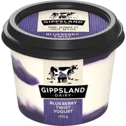 Gippsland Dairy Twist Yoghurt Blueberry 700g