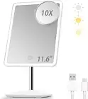 2000Mah Rechargeable Makeup Vanity Mirror with Lights 11.6" Large Lighted 3 Desk