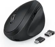 Vertical Wireless Mouse, Jelly Comb Ergonomic Mouse Reduces Wrist Strain, Easy Switch Between 3 Computers With Bluetooth, Usb Or Type C Connection, Re