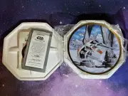 Star Wars 1997 The Hamilton Collection Space Vehicles Plate Snowspeeders
