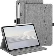 [FINTIE] Case for Samsung Galaxy Tab S10 FE/ S9 FE 5G 10.9 Inch/Tab S9 11 Inch, Multi-Angle Viewing Protective Cover with Pocket, Auto Sleep/Wake, Grey