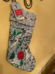 Vera Bradley Peanuts ~ Ski Slope Snoopy ~ Christmas Quilted Stocking
