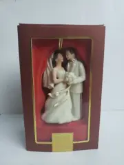 LENOX 2008 Anniversary BRIDE & GROOM Ornament Ivory & Gold Cake Topper