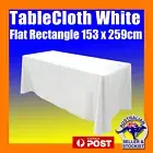 Tablecloths Rectangle White Wedding 6ft Flat Table Cloths Event Market Trestle