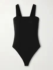 [Skin] Skin - Narcisse Ribbed Stretch-pima Cotton And Modal-blend Thong Bodysuit - Black - 0 0 Black