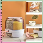 Rotating Grain Case Cereal Dispenser Storage Box Kitchen Food Rice Container AUS