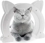 Cat Interior Door | Indoor Cat Door for Wall | Safe Indoor Pet Door for Small Medium Cats Kittens, Easy Setup with Hardware