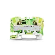 A● 10pcs WAGO 2006-1207 2-Conductor Ground Terminal Block 6mm² Green-Yellow ​New