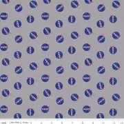 Handmade Placemat Or Table Runner Outer Space by NASA Logo Toss Gray