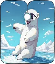 Cartoon Polar Bear Hair Dye Cape Reusable, Hair Cape for Haircuts, Salon Drapes for Clients, Cartoon Polar Bear