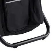(Black) Fishing Backpack Stool Versatile Backpack Cooler Chair Foldable HO